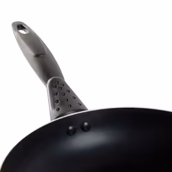 SQ Professional UNA Non-Stick Aluminium Wok Long Handle with Lid - 32 cm 5.8 Litre
