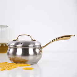SQ Professional Lustro 6pc  Stainless Steel Cookware Set - Gold Apple