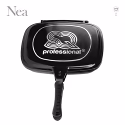 SQ Professional Nea Die-Cast Non-Stick Magic Pan - Double Sided Pan - Nera
