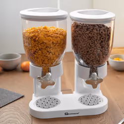 SQ Professional Double Cereal Dispenser 500g Cylinder X 2 - White