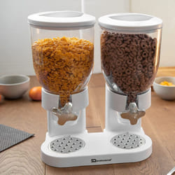 SQ Professional Double Cereal Dispenser 500g Cylinder X 2 - White