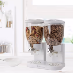 SQ Professional Double Cereal Dispenser 500g Cylinder X 2 - White