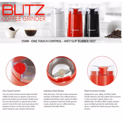 SQ Professional Blitz 60g Electric Coffee Grinder - White