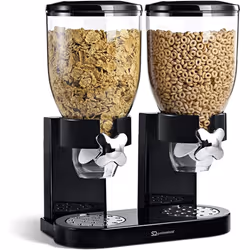 SQ Professional Double Cereal Dispenser 500g Cylinder X 2 - Black