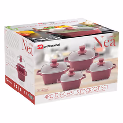 SQ Professional Nea Marbell 4pc Stockpot Set - Rossa