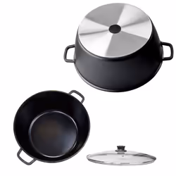 SQ Professional Nea DieCast NonStick Stockpot Nera - 44 cm / 23.5L