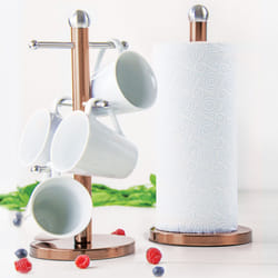 SQ Professional Gems 2 pc Mug Tree and Kitchen Roll Holder Set -  Axinite