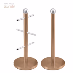 SQ Professional Gems 2 pc Mug Tree and Kitchen Roll Holder Set -  Axinite