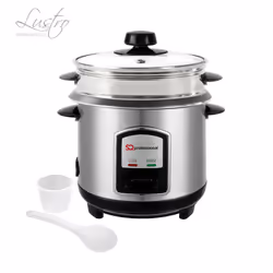 SQ Professional Lustro Stainless Steel Rice Cooker & Steamer - 800 ml