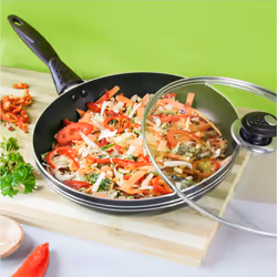 SQ Professional UNA Non-Stick Aluminium Frying Pan with Lid - 26 CM