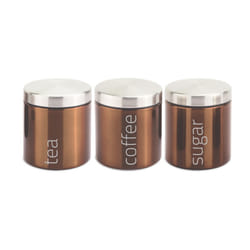 SQ Professional Gems 3pc Kitchen Canister Set - Axinite - Copper
