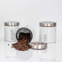 SQ Professional Dainty 3pc Kitchen Canister Set - Silkwhite