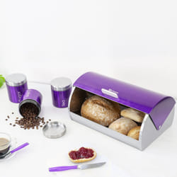SQ Professional Gems 4pc Bread Bin - Canisters Set - Amethyst-Purple