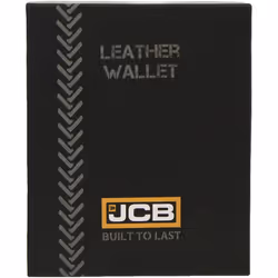 JCB - Mens RealLeather Wallet JCB RFID Wallet Coin Purse ID Holder Zip Wallet (Large, Black)