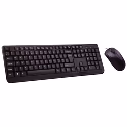 Builder KBMS, Full-size (100%), Wired, USB, QWERTY, Black, Mouse included
