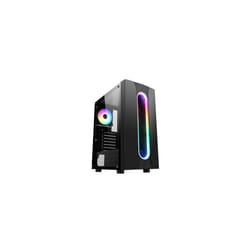 CIT Sauron ATX Gaming Case with ARGB Front LED Strip and 1 x 120mm Thr