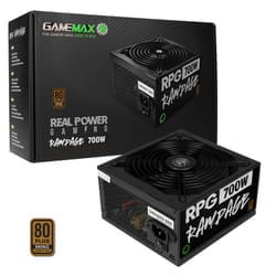 GAMEMAX RPG Rampage 700W PSU. 140mm Ultra Silent Fan. 80 PLUS Bronze.