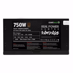 GameMax Powersupply RPG Rampage 750W PSU 80 PLUS Bronze Semi Modular Power Supply