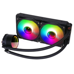 CIT Pro Glacier Infinity Black AIO Cooler. 240mm. 2x 120mm ARGB Fans.