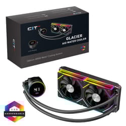 CIT Pro Glacier AIO 240mm Liquid CPU Cooler with ARGB LED Lighting. Du