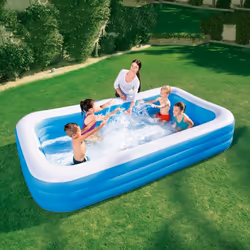 Outdoor Inflatable Swimming Paddling Pool Garden Family Pools Kids & Accessories - Deluxe Family Pool