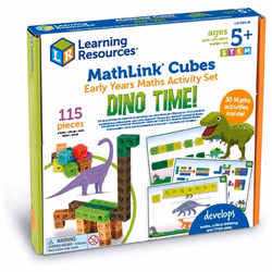 Learning Resources MathLink Cubes Early Maths Activity Set : Dino Time