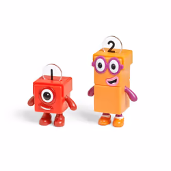 Numberblocks One and Two Bike Adventure Official Collectible Toys, Includes Numberblocks One and Two, Tandem Bike, Helmets, with Posable Arms for
