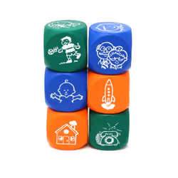 Story Starter Picture Cubes, Story Dice Cubes Toys, Educational Toys, Vocabulary Games for Kids, Teaches Communication, Suitable for Group Activities,