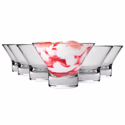 Ypsilon Dessert Bowls Food Dinner Glass Snack Dish - Bormioli Rocco - x6
