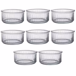 Duralex Oven Chef Glass Ramekins for Crème Brulee Desserts 10cm x8