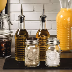 Olive Oil Pourer Bottle Vinegar Dressing Drizzler Dispenser with Tapor 268ml