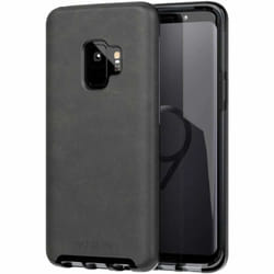 Tech21 Luxe Brent Vegan Leather Black Drop proof skin shell case Samsung S9