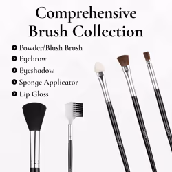 Makeup Brushes, LaRoc, 5pc - Pro Make Up Brush Set