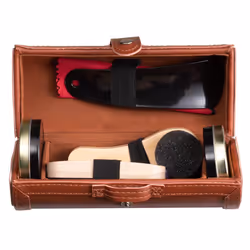7pc Shoe Cleaning Care Kit Set Brown Black Leather