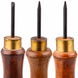 3pc Bradawl Set, Square, Round, Chisel Point Tools