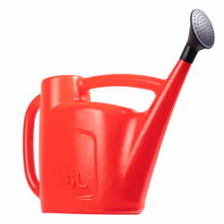 5L to 10L Watering Can with Detachable Rose Head - Red, 6L
