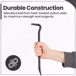 12" Steel Crowbar Wrecking Pry Bar Nail Puller