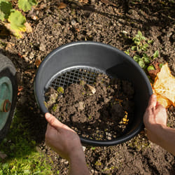 Large Plastic Round Garden Sieve Riddle Riddler Soil Sifter Mesh Tool