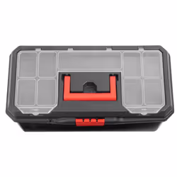 Plastic Tool Boxes Organiser Storage Toolbox Case - Medium - 16"