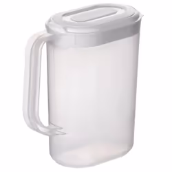 Clear Plastic Fridge Door Jug with Airtight Lid