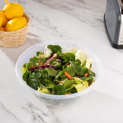 Clear Plastic Mixing Bowl for Baking, Salad, Cakes - Large - 25cm