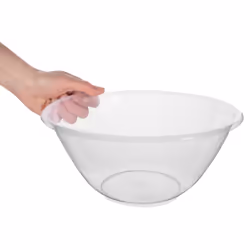 Clear Plastic Mixing Bowl for Baking, Salad, Cakes - Large - 25cm
