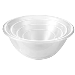 Clear Plastic Mixing Bowl for Baking, Salad, Cakes