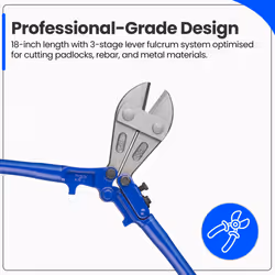 18" Heat Treated Bolt Cutters, Heavy Duty Croppers