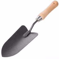 Garden Hand Trowel, Carbon Steel, Ash Wood Handle