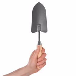 Garden Hand Trowel, Carbon Steel, Ash Wood Handle