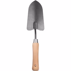 Garden Hand Trowel, Carbon Steel, Ash Wood Handle