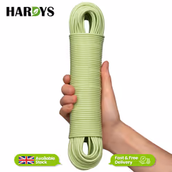 Heavy Duty Clothes Washing Line Steel Core Strong - Green, 50M