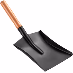 Black Metal Coal Shovel, Fireside, Garden Ash Pan