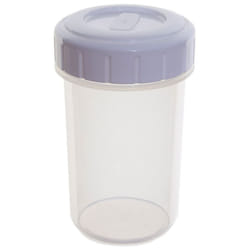 Plastic Beaker Cup Twist Seal Screw Lid Airtight Liquid Storage Container 400ml
